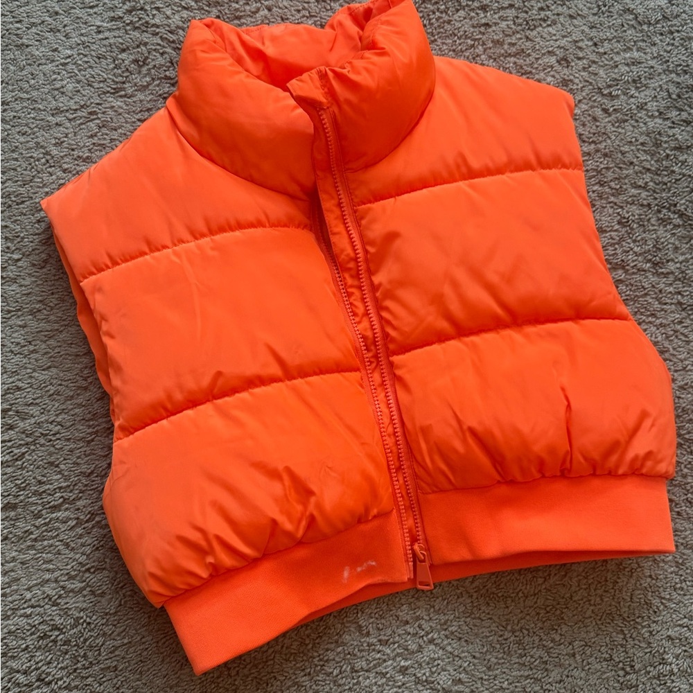 Women  Orange Puffer size M